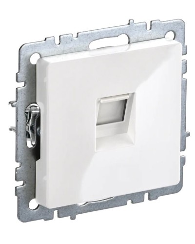 Розетка RJ45 РК10-БрБ кат.5E, белая BRITE (BR-K10-1-K01). Розетка компьютерная. IEK в Тюмени