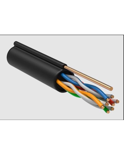 GENERICA U/UTP 5E 24AWG 4PR LDPE трос черный (BC3-C5E04-159-305-R-G). Кабель «витая пара» (LAN) для структурированных систем связи. IEK в Тюмени