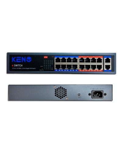 KN-SW1602POE+. Коммутатор с питанием по PoE. KENO в Тюмени