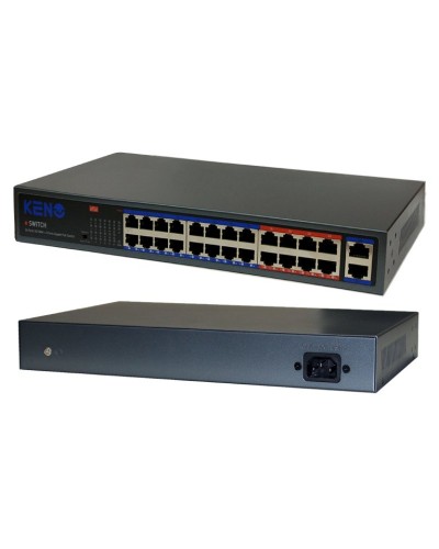 KN-SW2402POE+. Коммутатор с питанием по PoE. KENO в Тюмени