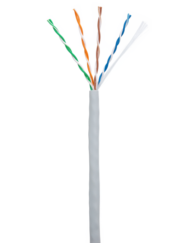 U/UTP 4pair, Cat5e, In, PVC (EC-UU004-5E-PVC-GY-1). Кабель «витая пара» (LAN) для структурированных систем связи. NETLAN в Тюмени