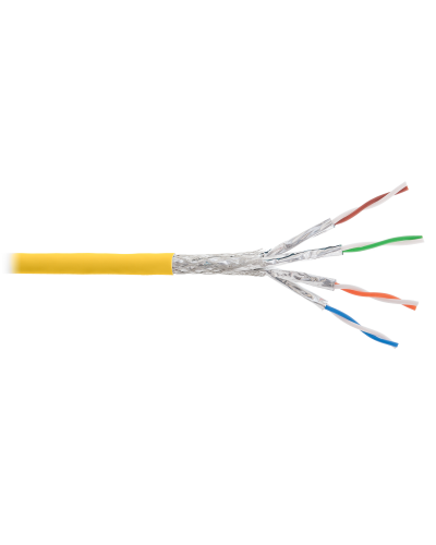 S/FTP, 4pair, Cat7a, Solid, In, LSZH (NKL 4375C-YL). Кабель «витая пара» (LAN) для структурированных систем связи. NIKOLAN в Тюмени