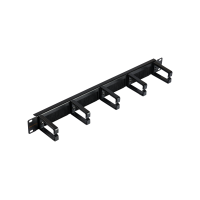 NMC-OP530HB-1U-BK-2 (2 шт). Кабельный органайзер 19 с щёточным вводом. NIKOMAX