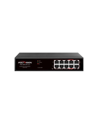 PND-08P-2M v.2. Коммутатор 10-портовый с функцией PoE. Polyvision в Тюмени