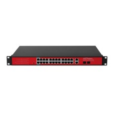 PND-24P-2G2F-BT2 (300W). Коммутатор неуправляемый 26-портовый с функцией PoE. Polyvision