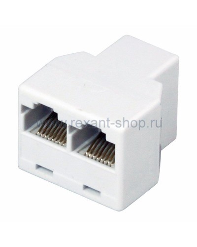 Двойник компьютерный UTP RJ-45(8P8C) (гнездо - 2 гнезда) REXANT (03-0103): Кабельный соединитель в Тюмени