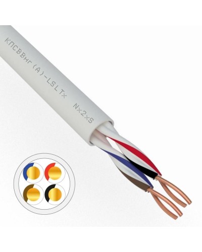 КПСВВнг(А)-LSLTx 2х2х0,5 REXANT (01-4875). Кабель для систем передачи данных пониженной пожароопасности c низким дымо- и газовыделением, с низкой токсичностью продуктов горения. Rexant в Тюмени