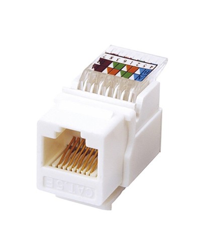 Модуль Keystone Jack RJ-45(8P8C), UTP, CAT 5e, тип 180 градусов, самозажимной, белый REXANT (03-1012): Модуль Keystone Jack в Тюмени