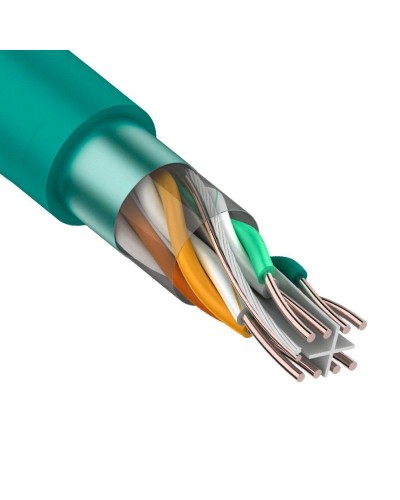 F/UTP, CAT 6, нг(А)-LSLTx, 4х2х0,575мм, 23AWG, INDOOR, SOLID, зеленый, 305м REXANT (01-0171). Кабель «витая пара» (LAN) для структурированных систем связи. Rexant в Тюмени