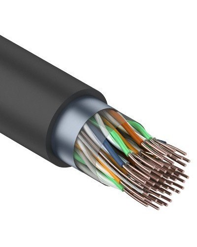 F/UTP, CAT 5, PE, 25PR, 24AWG, OUTDOOR, SOLID, черный, 305м, REXANT (01-1203). Кабель «витая пара» (LAN) для структурированных систем связи. Rexant в Тюмени
