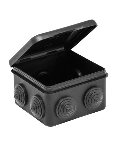 Коробка TYCO ОП 80х80х50мм откидная крышка УХЛ1 IP54 черный (67040МЧ). Коробка распределительная. RuVinil в Тюмени