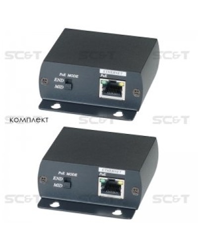 IP01P. Удлинитель Ethernet с PoE. SC&T в Тюмени