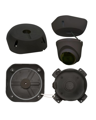 МК-4 PRO (цвет черный). Монтажная коробка для крепления уличных видеокамер. SLT в Тюмени