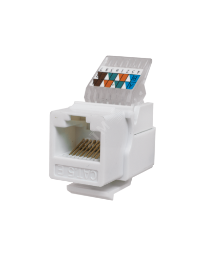 Модуль-вставка Keystone Кат5е, без.инстр.зад, белый UTP (10-0312): Вставка Keystone Jack RJ-45 в Тюмени