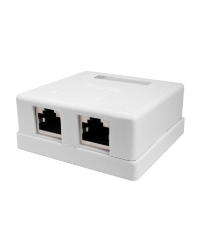 Розетка настенная RJ-45, 8P8C, Cat.5e, 2 порта, FTP (10-0308). Компьютерная розетка. SUPRLAN в Тюмени