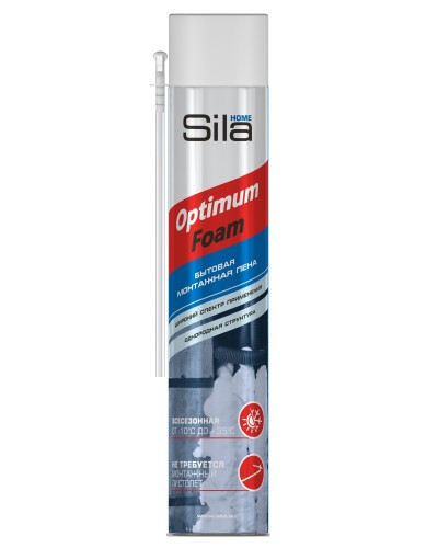 Пена монтажная SILA HOME OPTIMUM FOAM, всесезонная, 750 мл. Пена монтажная. Sila в Тюмени