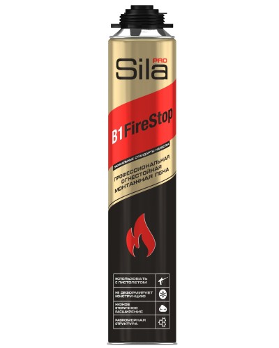 Пена огнестойкая Sila Pro B1 Firestop, 750 мл: Пена монтажная профессиональная в Тюмени