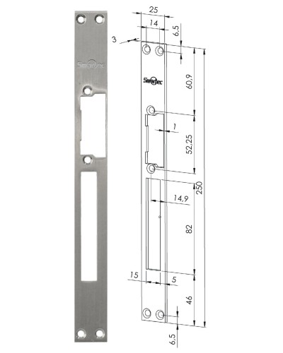 ST-SL502SP. Запорная планка длинная. Smartec в Тюмени