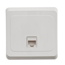 Этюд розетка RJ45, кат. 5Е, 1-местная, в сборе, скрытой установки, белый (KOMC-001B). Розетка компьютерная. Systeme Electric