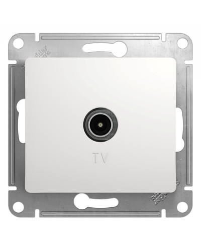 Glossa розетка TV антенна коннектор, 1-местная, скрытой установки, механизм, белый (GSL000193). Розетка TV антенна. Systeme Electric в Тюмени