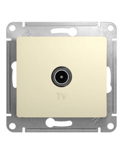 Glossa розетка TV антенна коннектор, 1-местная, скрытой установки, механизм, бежевый (GSL000293). Розетка TV антенна. Systeme Electric в Тюмени