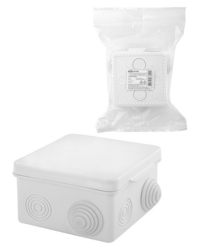 Коробка ОП 80х80х50мм, крышка, IP54, 7вх., белая (SQ1401-0922). Распаячная коробка. TDM ЕLECTRIC в Тюмени