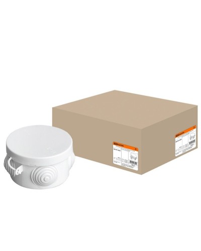 Коробка ОП D65х40мм, крышка, IP54, 4вх. (SQ1401-0501). Распаячная коробка. TDM ЕLECTRIC в Тюмени