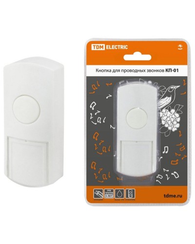 КП-01 (SQ1901-0019). Кнопка для проводных звонков. TDM ЕLECTRIC в Тюмени