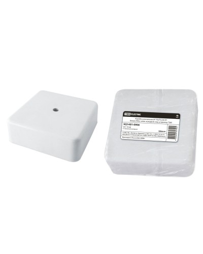Коробка КР 75х75х28 ОП белая, IP40, с клеммной колодкой (SQ1401-0906). Распаячная коробка. TDM ЕLECTRIC в Тюмени