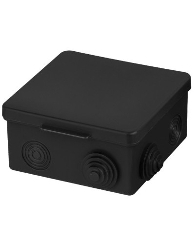 Распаячная коробка ОП 100х100х55мм, крышка, IP54, 8вх., черная TDM (SQ1401-0913). Распаячная коробка ОП. TDM ЕLECTRIC в Тюмени