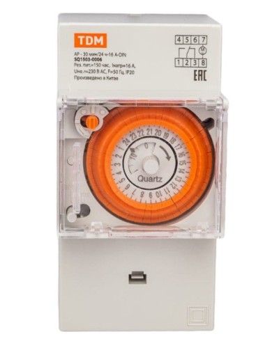 АР-30мин/24ч-16А-DIN (3 модуля) TDM (SQ1503-0006). Аналоговое суточное реле. TDM ЕLECTRIC в Тюмени