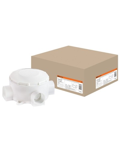 Распаячная коробка ОП D80х35мм, IP42, 3-х рожковая, белая TDM (SQ1401-4004). Распаячная коробка ОП. TDM ЕLECTRIC в Тюмени