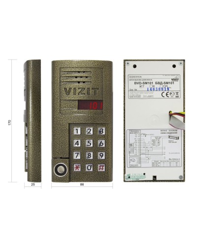 БВД-SM101T. Вызывная панель аудиодомофона. VIZIT в Тюмени