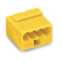 WAGO 243-504 Клемма MICRO 4-проводная желтая. Клемма для распределительных коробок. WAGO