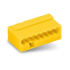 WAGO 243-508 Клемма MICRO 8-проводная желтая. Клемма для распределительных коробок. WAGO