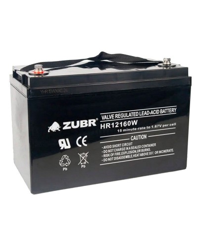 ZUBR HR 12160W (12V, 45Ah). Аккумулятор герметичный свинцово-кислотный. ZUBR в Тюмени