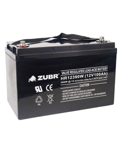 ZUBR HR 12390W (12V, 110Ah). Аккумулятор герметичный свинцово-кислотный. ZUBR в Тюмени