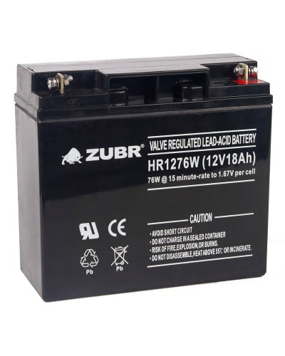 ZUBR HR 1276W (12V, 18Ah). Аккумулятор герметичный свинцово-кислотный. ZUBR в Тюмени