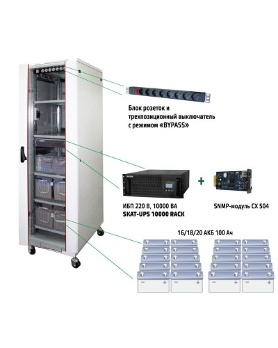 SKAT UPS 10000 SNMP (484). Комплекс бесперебойного питания. Бастион в Тюмени