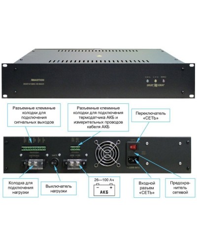 SKAT -V.12DC-18 RACK (СКАТ ИБП-12/18-RACK) (2145). Источник вторичного электропитания резервированный. Бастион в Тюмени