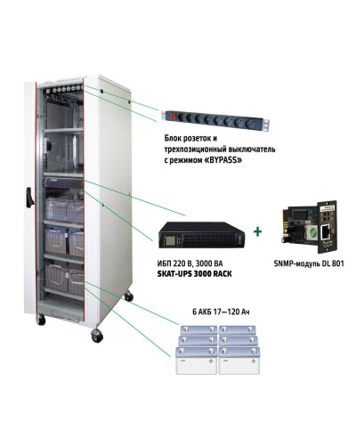 SKAT UPS 3000 SNMP (467). Комплекс бесперебойного питания. Бастион в Тюмени