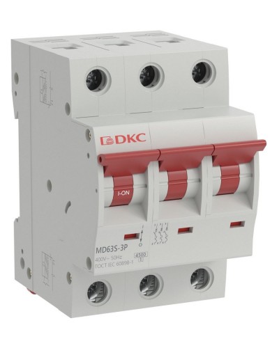 YON max MD63S 3P 6А 4,5кА C (MD63S-3PC6). Автоматический выключатель. ДКС в Тюмени