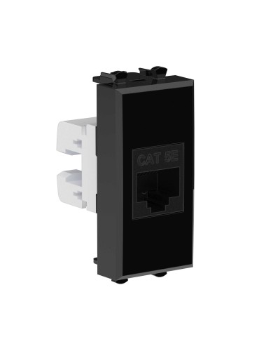 Розетка RJ-45, кат.5E, Avanti, 1 модуль, черный квадрат (4402661): Розетка компьютерная модульная в Тюмени