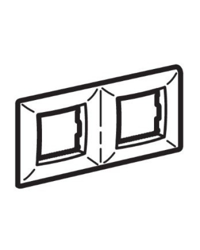 Рамка на 2+2 модуля (двухместная), слоновая кость (75012O): Рамка двухместная, Brava в Тюмени