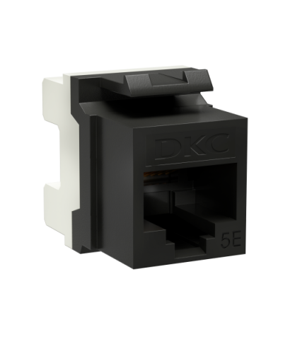 Модуль Keystone RJ45 CAT5E, 180 градусов, черный (RNK5EU180BK): Модуль неэкранированный в Тюмени