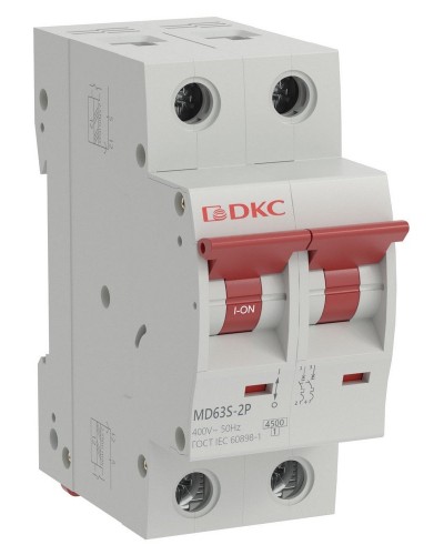 YON max MD63S 2P 50А 4,5кА C (MD63S-2PC50). Автоматический выключатель. ДКС в Тюмени