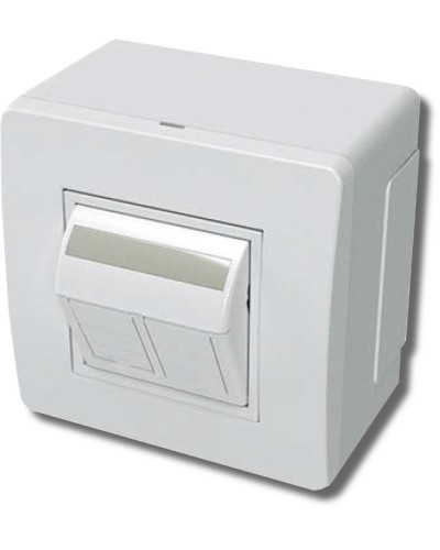 Коробка в сборе с 2 розетками RJ45, кат.5е, белая (10656): Коробка в сборе в Тюмени