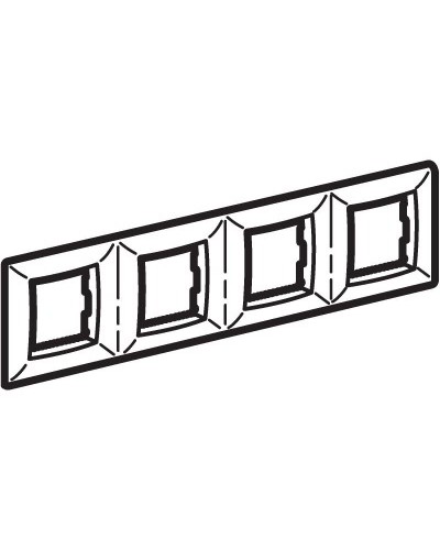 Рамка на 2+2+2+2 модуля (четырехместная), белая (75014W): Рамка четырехместная, Brava в Тюмени
