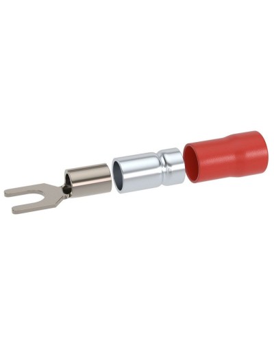 Наконечник вилочный НВИ 0,25-1,5 М3 (D3,2мм) (100 шт) (2A13P-DS-PVC). Наконечник вилочный с изолированным фланцем ПВХ, двойная гильза. ДКС в Тюмени