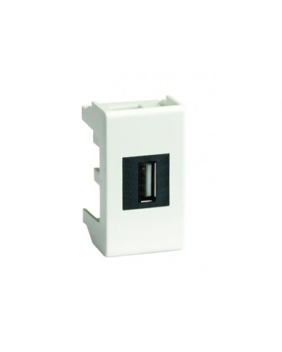 Розетка USB 2.0 Brava 1 модуль белая (76200B): Розетка USB в Тюмени
